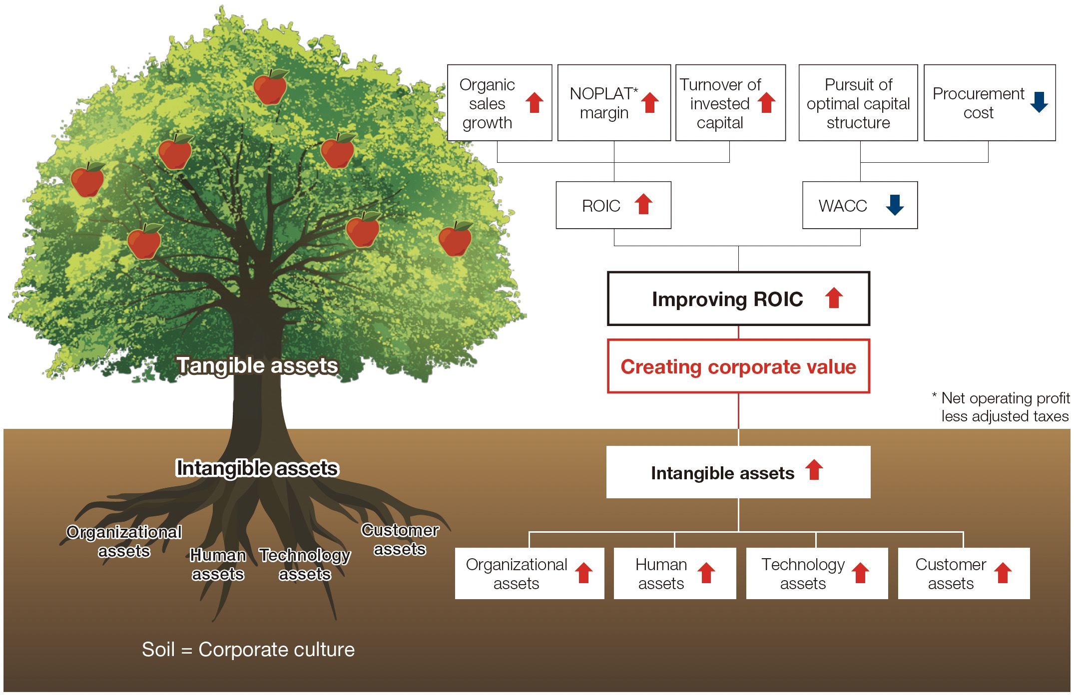 Growing corporate value with intangible and tangible assets 