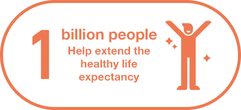1 billion people Help extend the healthy life expectancy