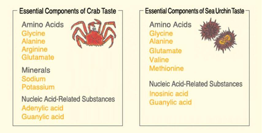 Các Thành Phần Thiết Yếu Của Hương Vị Thức Ăn Của Cua Và Biển
