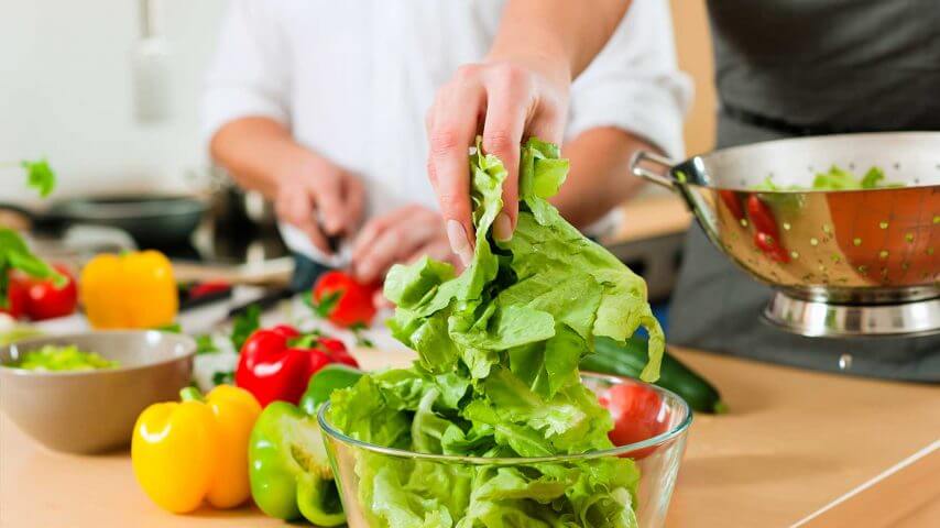 Fresh Spinach And Bell Peppers