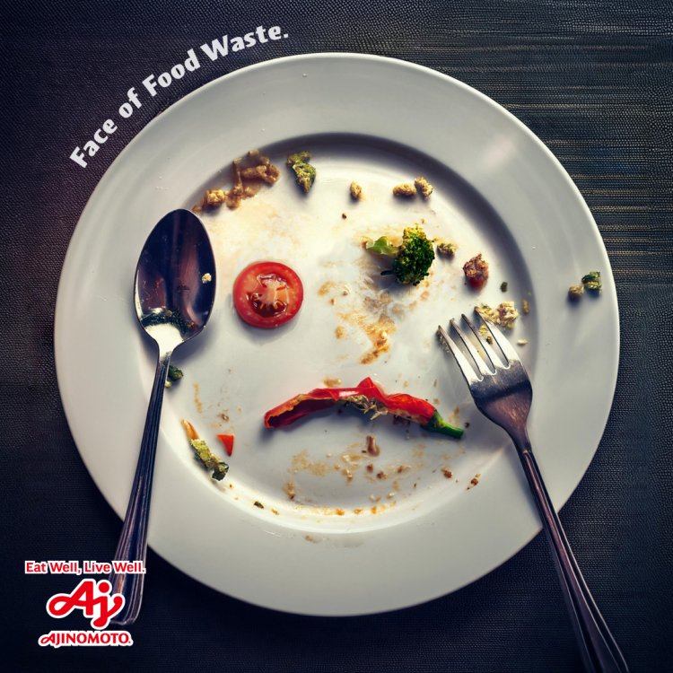 Face of Food Waste. Eat Well, Live Well. AJINOMOTO.