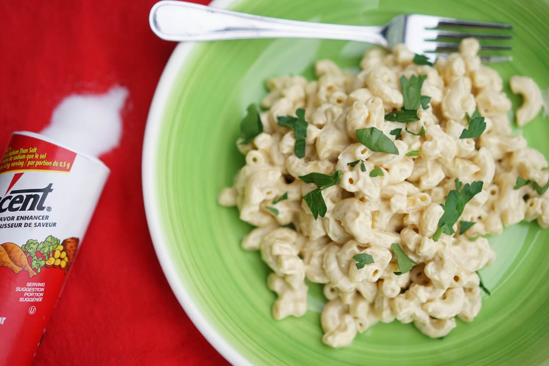 Macaroni au fromage vert